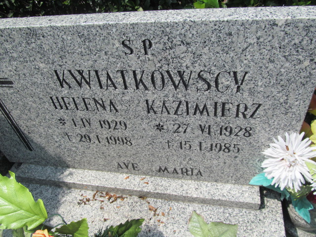 Helena Kwiatkowska 1929 Siechnice - Grobonet - Wyszukiwarka osób pochowanych