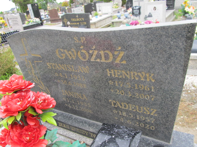 Stanisław Gwóźdź 1933 Siechnice - Grobonet - Wyszukiwarka osób pochowanych